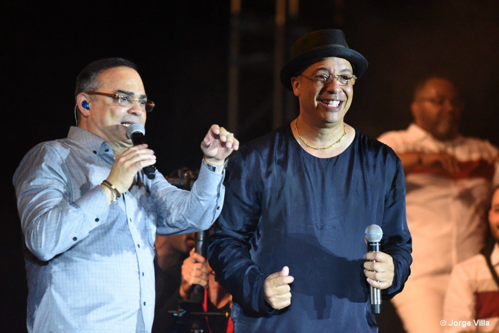 Gilberto Santa Rosa e Issac Delgado en La Habana. Foto: Jorge Villa